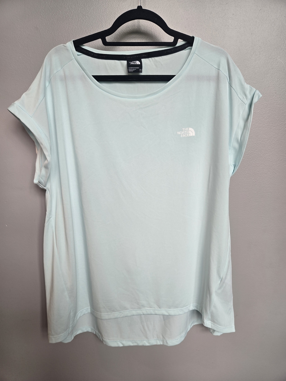 The North Face XXL Light Mint Green Short Sleeve Activewear Shirt Cap Sleeve Tee